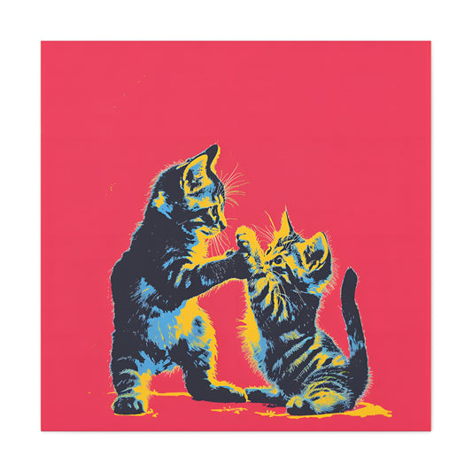 Cat Fight - Canvas