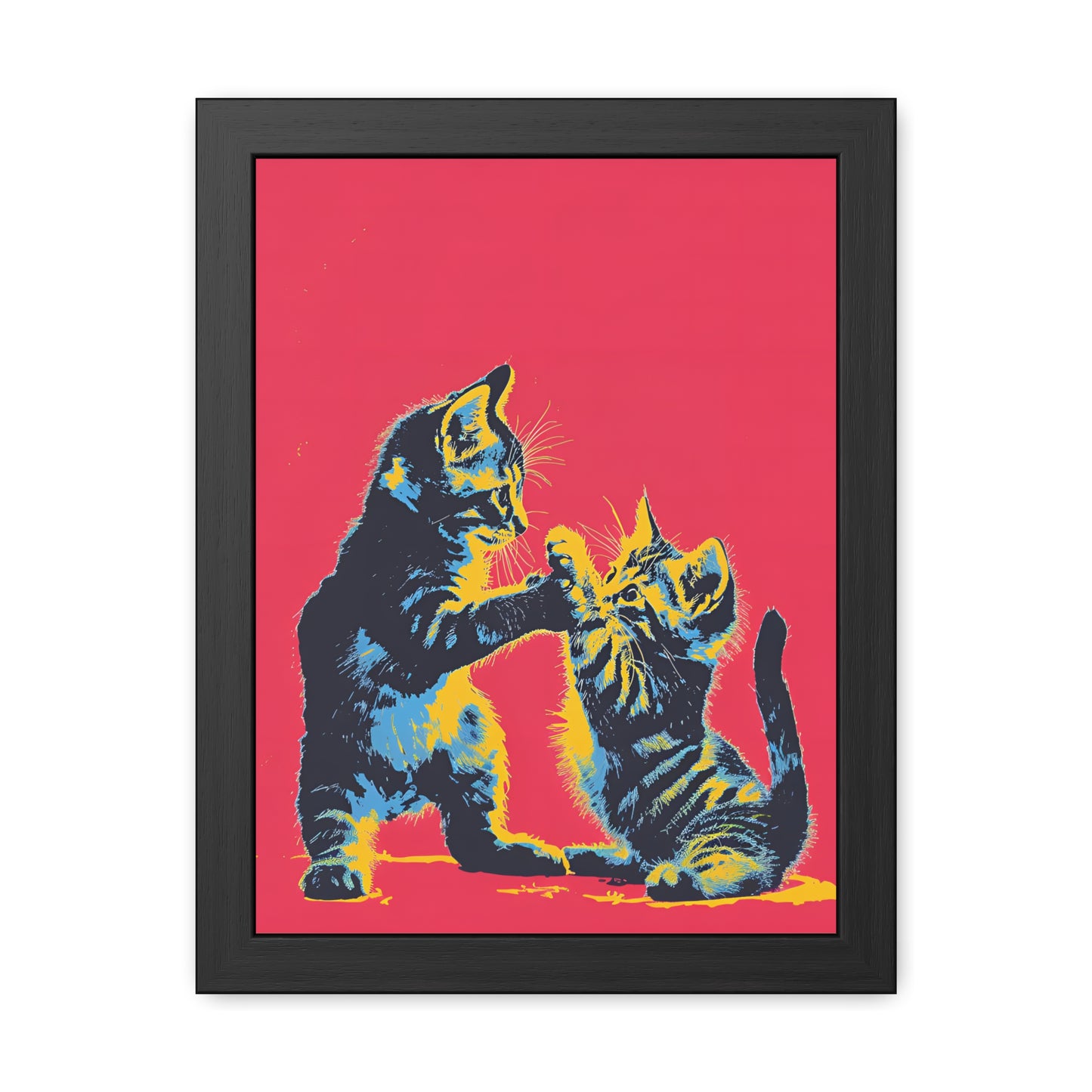 Cat Fight - Framed