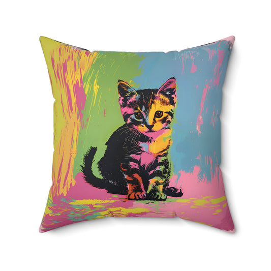 Kitten Throw Pillow