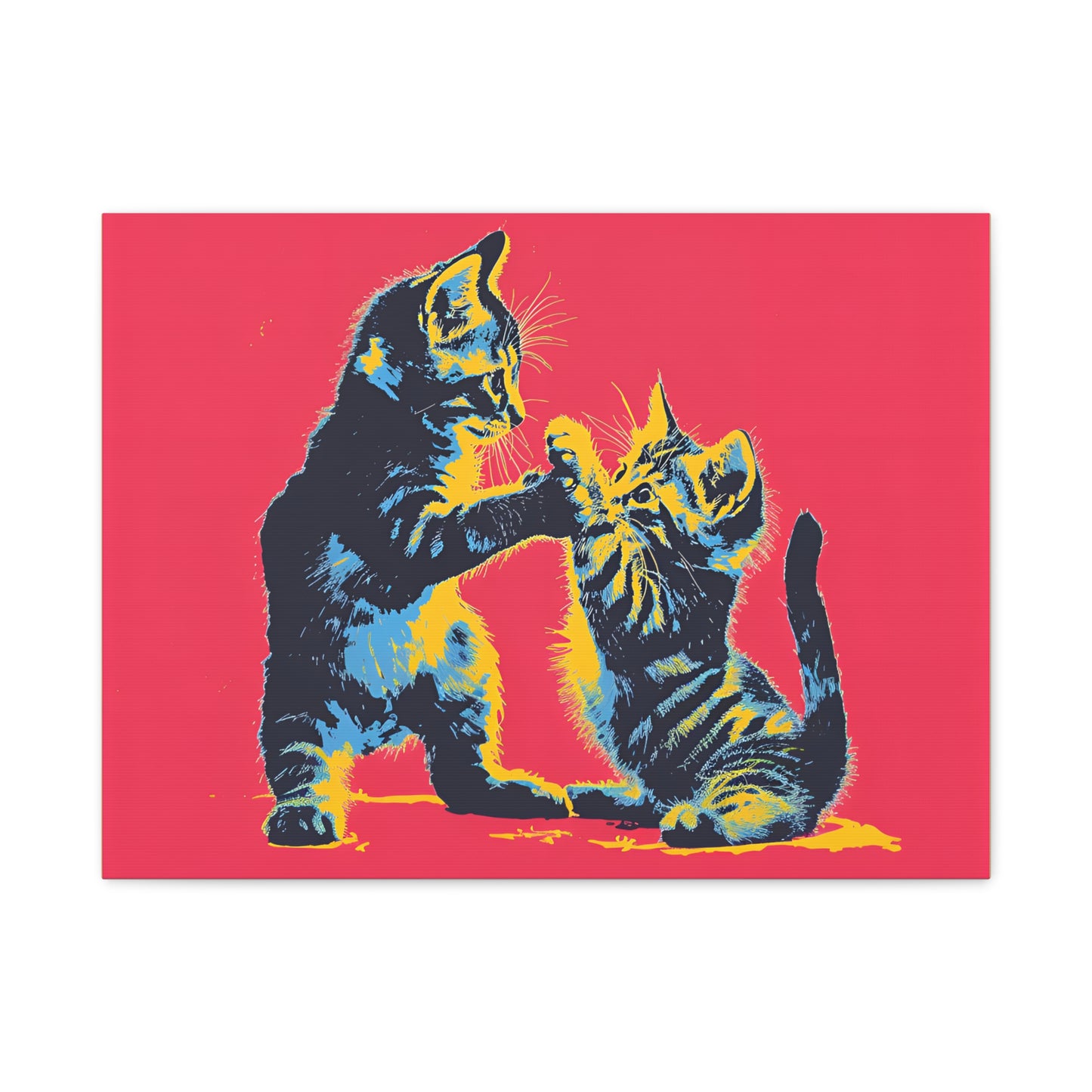 Cat Fight - Canvas