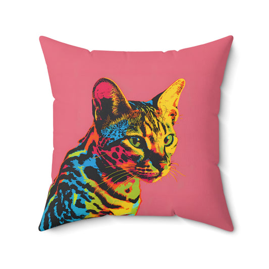 Savannah Cat Throw Pillow