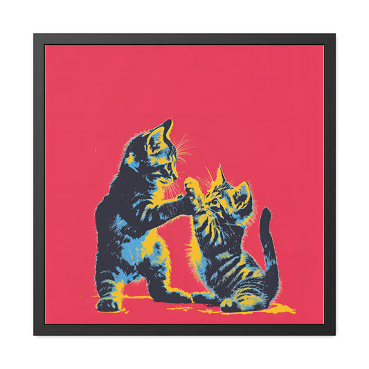 Cat Fight - Framed